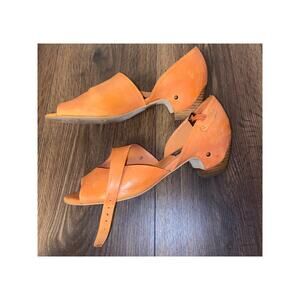 Leather pumps Everybody by BZ Moda peachy/pink/orange sz: 38